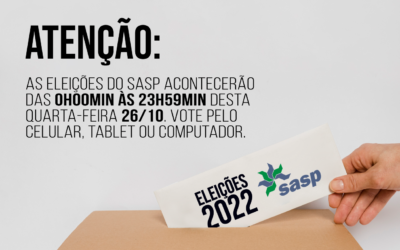 Eleição SASP 2022: Acessos à plataforma de votação são enviados aos sócios