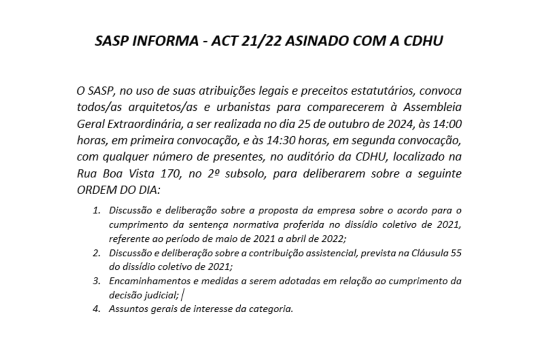 SASP INFORMA – ACT 21/22 ASINADO COM A CDHU