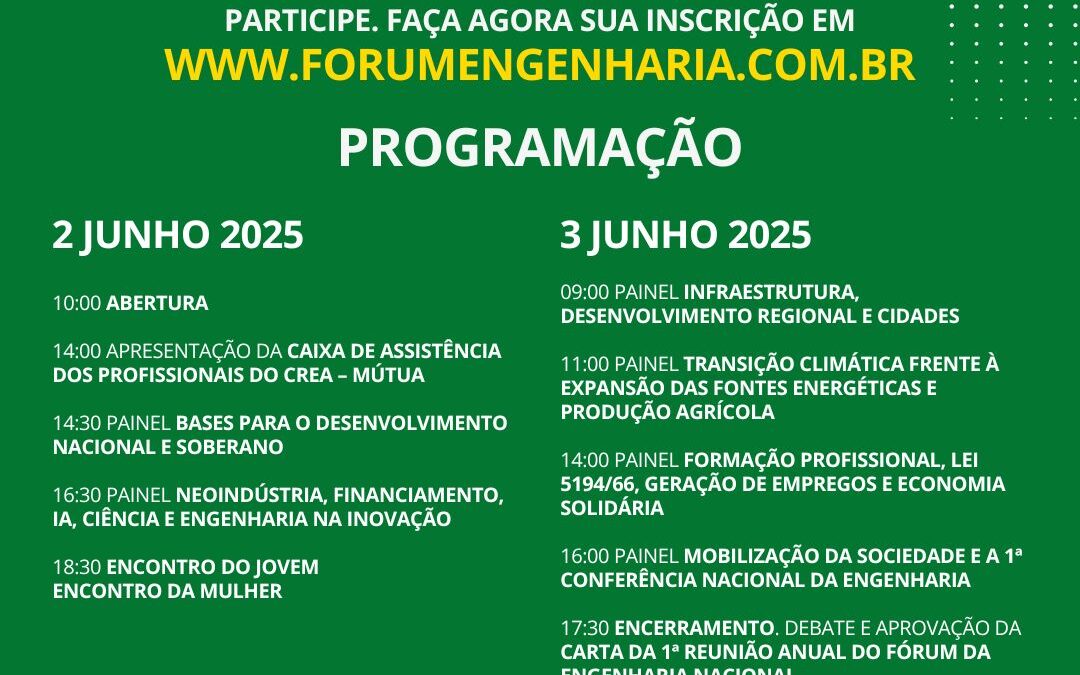 1ª REUNIÃO ANUAL DOFÓRUM DA ENGENHARIA NACIONAL